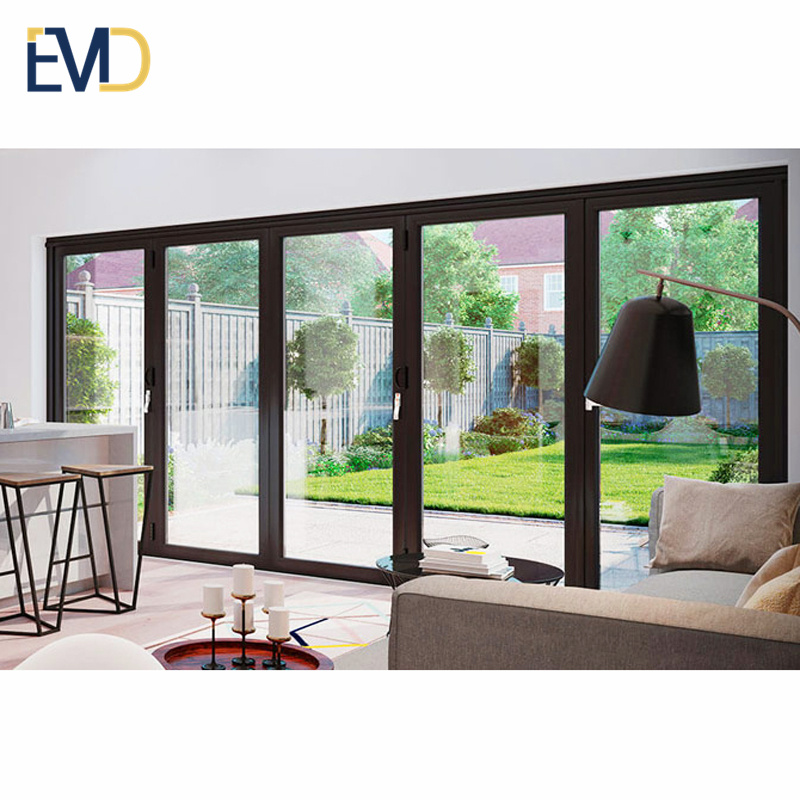 Modern style new design villa soundproof aluminium balcony bifold door profiles manufacturer