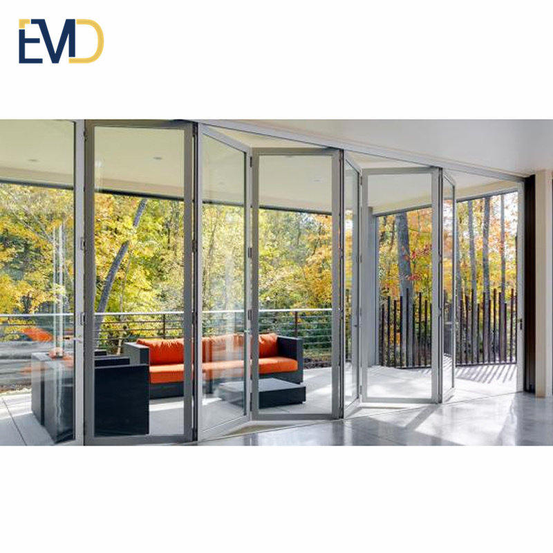 Factory customized new design villa aluminum profile frame glass folding door