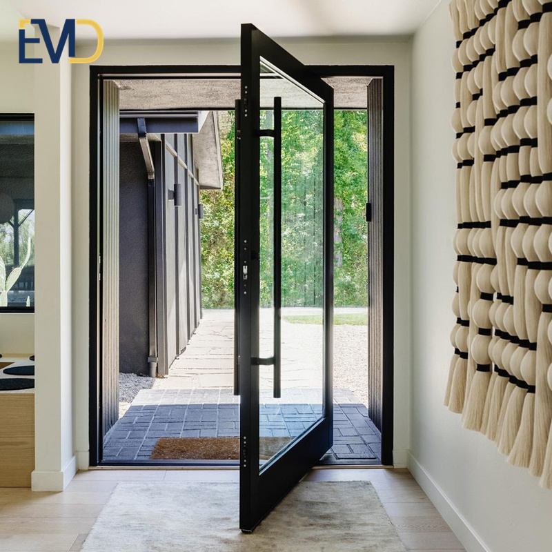 Factory customized high quality villa aluminum hurricane proof front pivot door