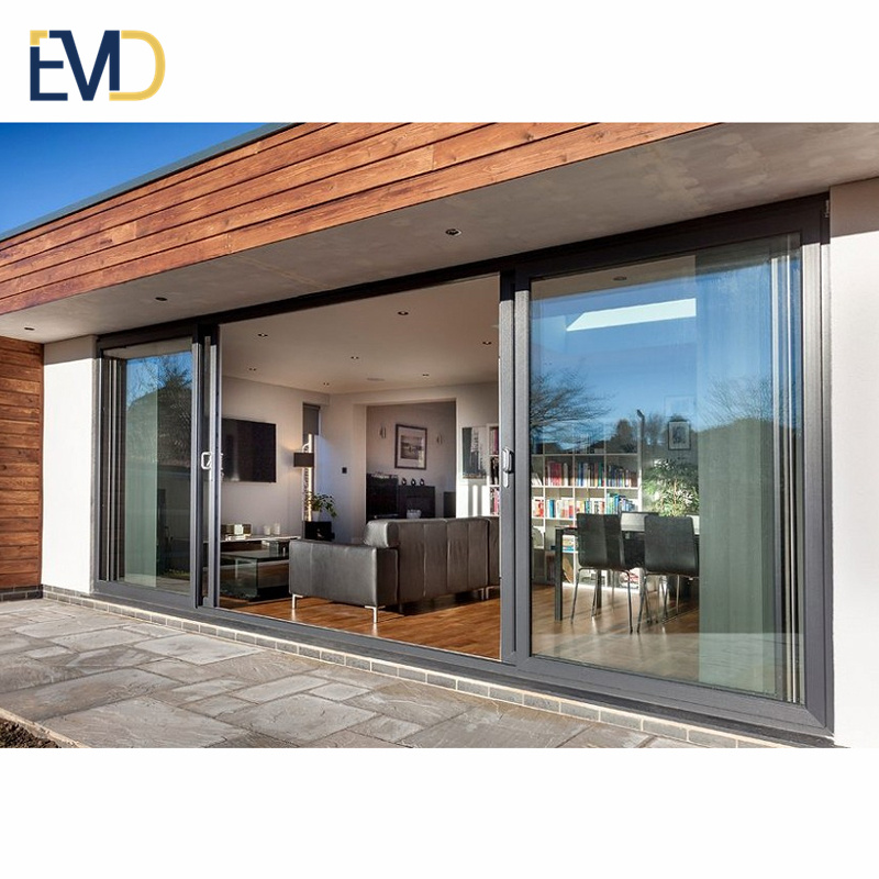 Modern new design villa exterior aluminium double glazed sliding patio door
