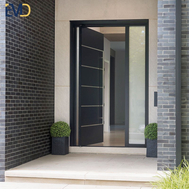 Modern custom villa exterior aluminum burglar proof security pivot door