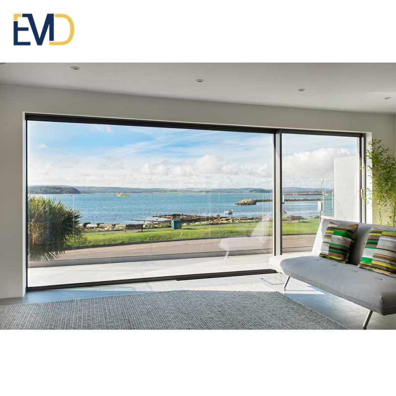 Factory customized high quality villa aluminium profile frame double glass sliding door