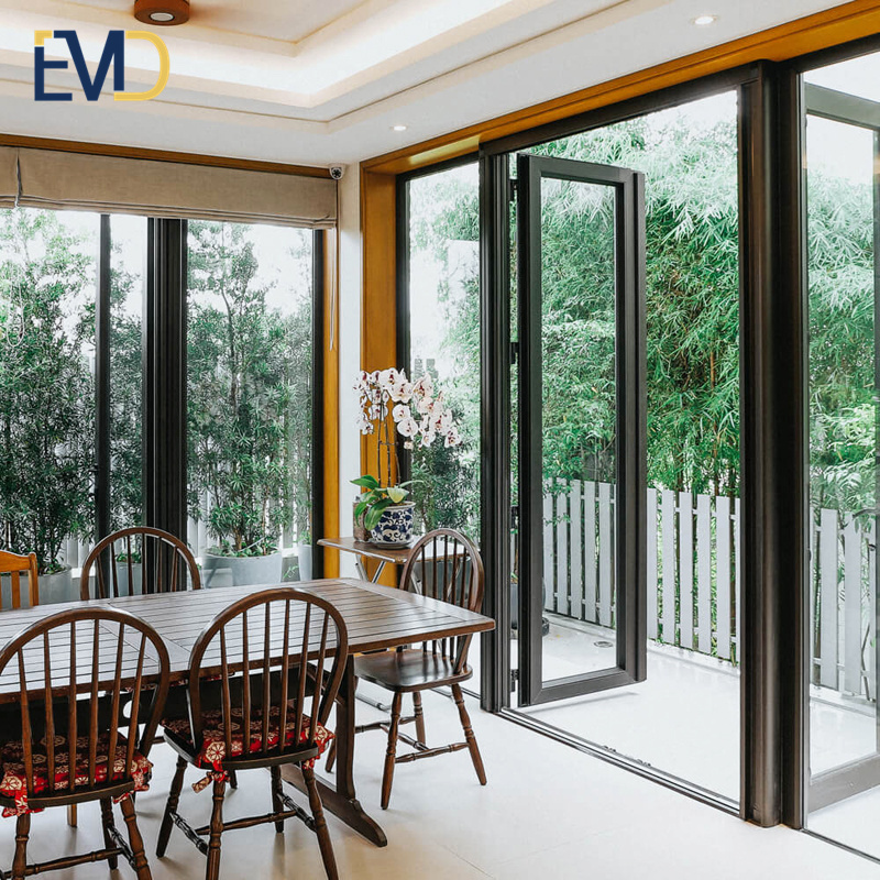 High quality factory customized villa exterior security aluminium casement glass door