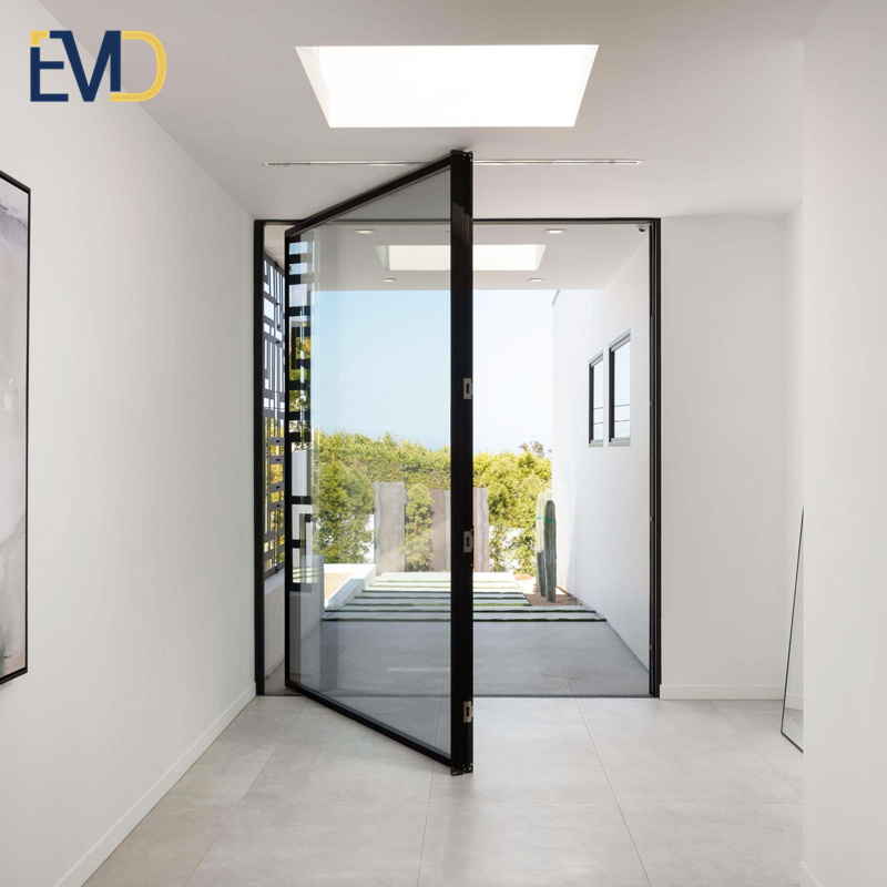 Villa exterior entrance American style aluminum luxury pivot doors