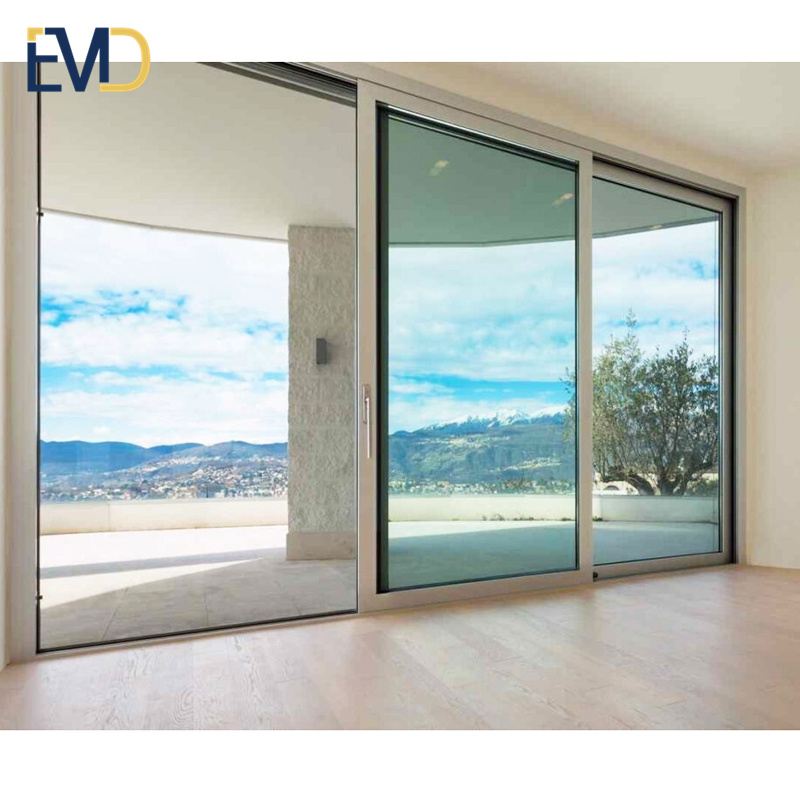 Factory customized high quality villa balcony aluminium sliding patio glass door