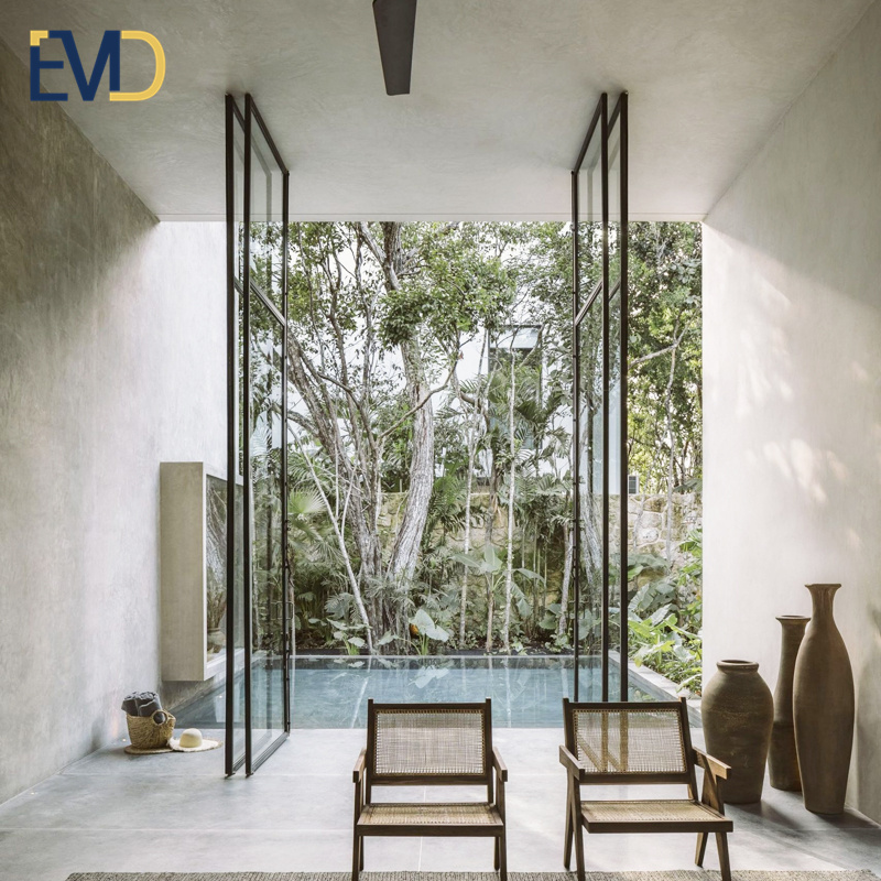 New design popular style villa customized aluminium entrance pivot door
