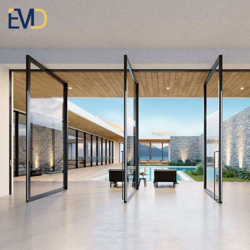 Factory custom made villa aluminium modern main exterior entry pivot door