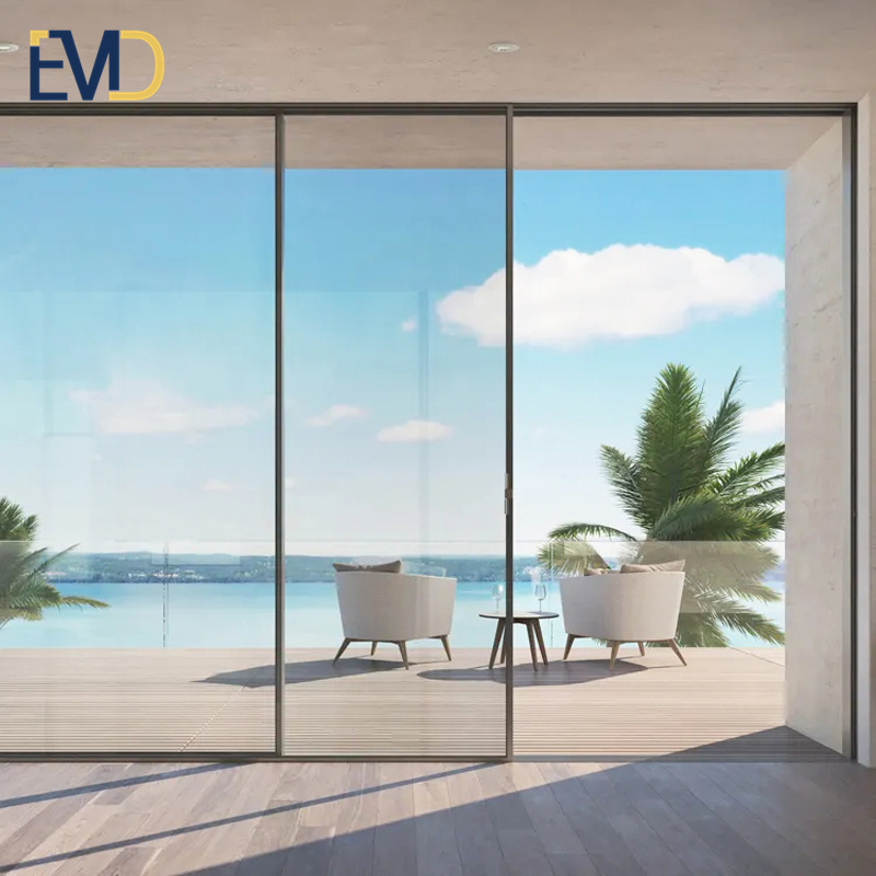 Custom made villa modern exterior aluminium narrow frame terraces sliding door