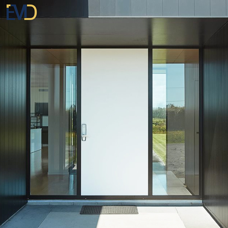 Simple style customized aluminium modern burglar proof exterior pivot doors