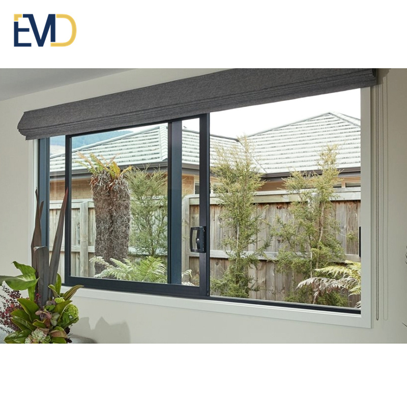 New style popular design aluminium modern horizontal tracks security sliding windows for home