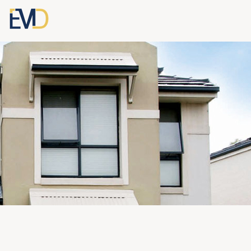 Modern new design villa aluminium tempered glass soundproofing high end awning window