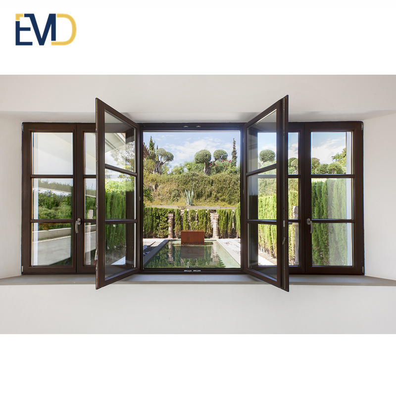 Modern style high quality villa double glass soundproof exterior aluminum casement glass window