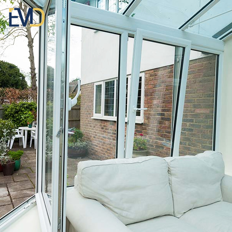 Latest design factory customized villa sound insulation aluminum tilt turn glass window for villa