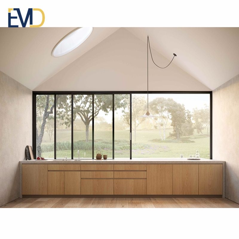 Factory customized high quality villa aluminium profile frame balcony sliding glass window