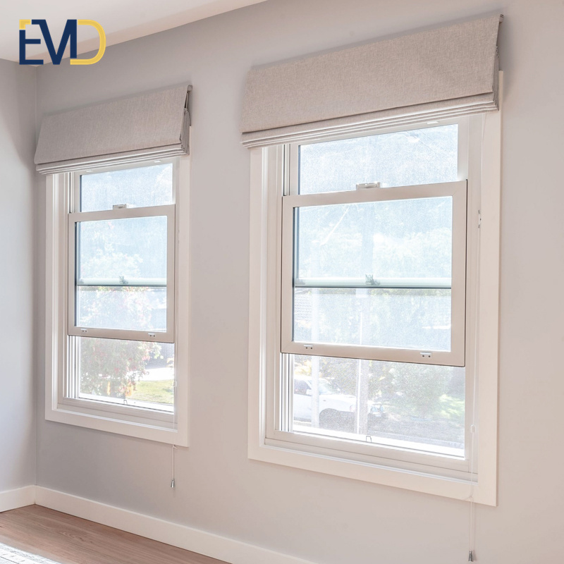 Customized popular style villa aluminium double glazed windproof single and double hung window