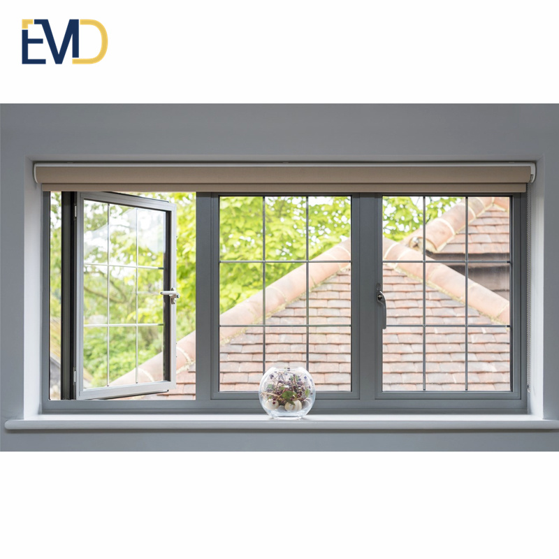 Minimalism style high quality villa soundproof design aluminum glass casement window