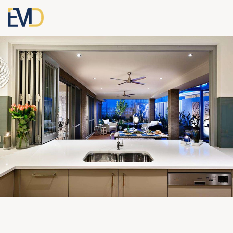Modern style high quality villa double glazed windproof interior folding glass window
