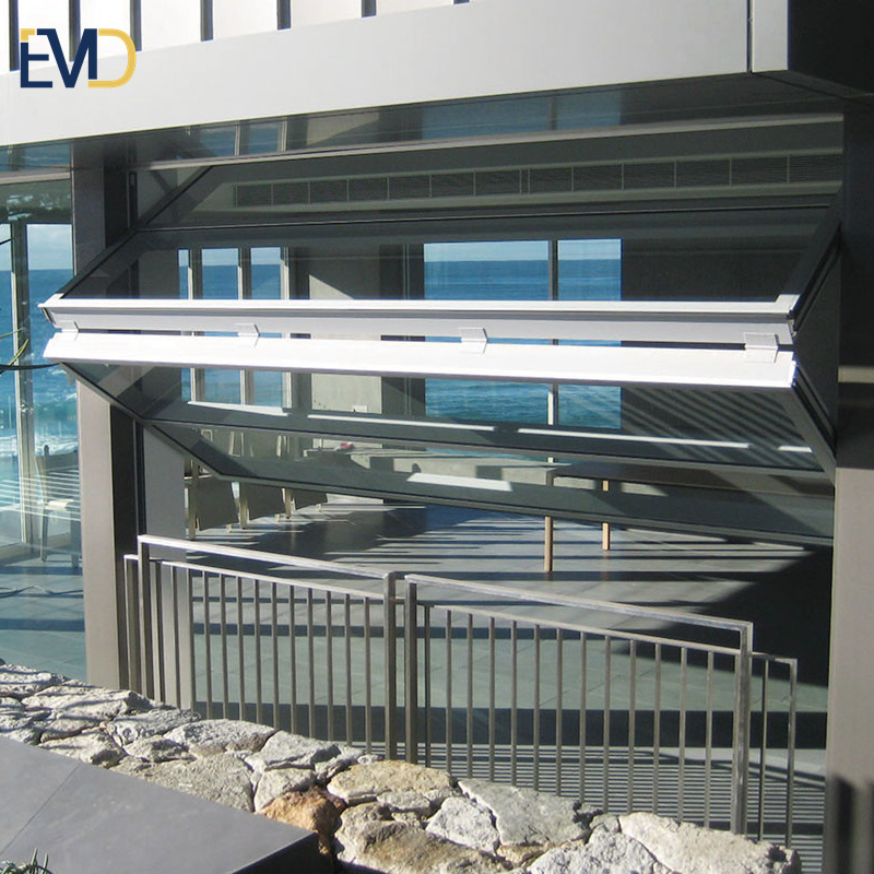 Modern design popular style aluminium waterproof vertical folding garage door