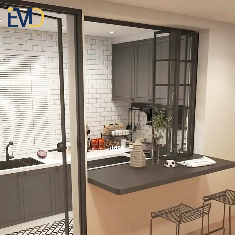 High quality modern style villa double glazed aluminum extreior slim frame bifold window