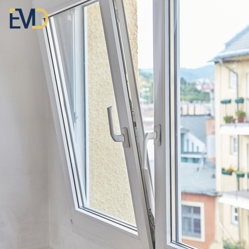 Hot sale inward open inverted aluminium window villa aluminium soundproof tilt turn window