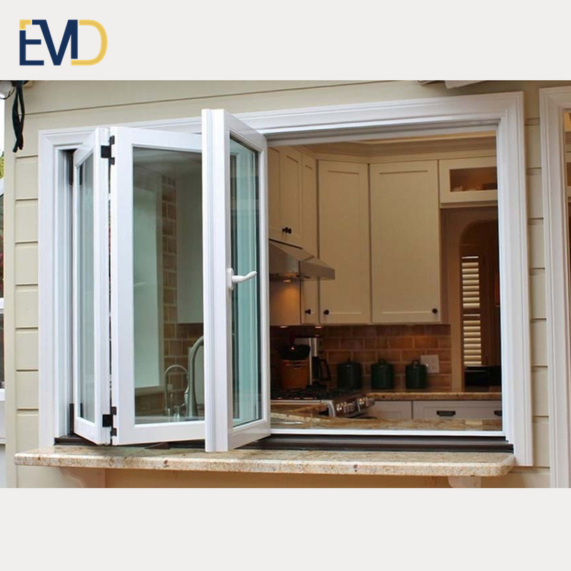 High quality new style villa tempered glass waterproof aluminium folding sliding glass window