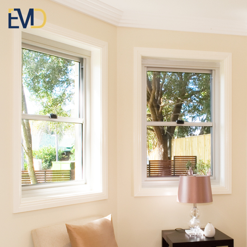 New style high quality villa aluminium framed American windows double hung windows supplier