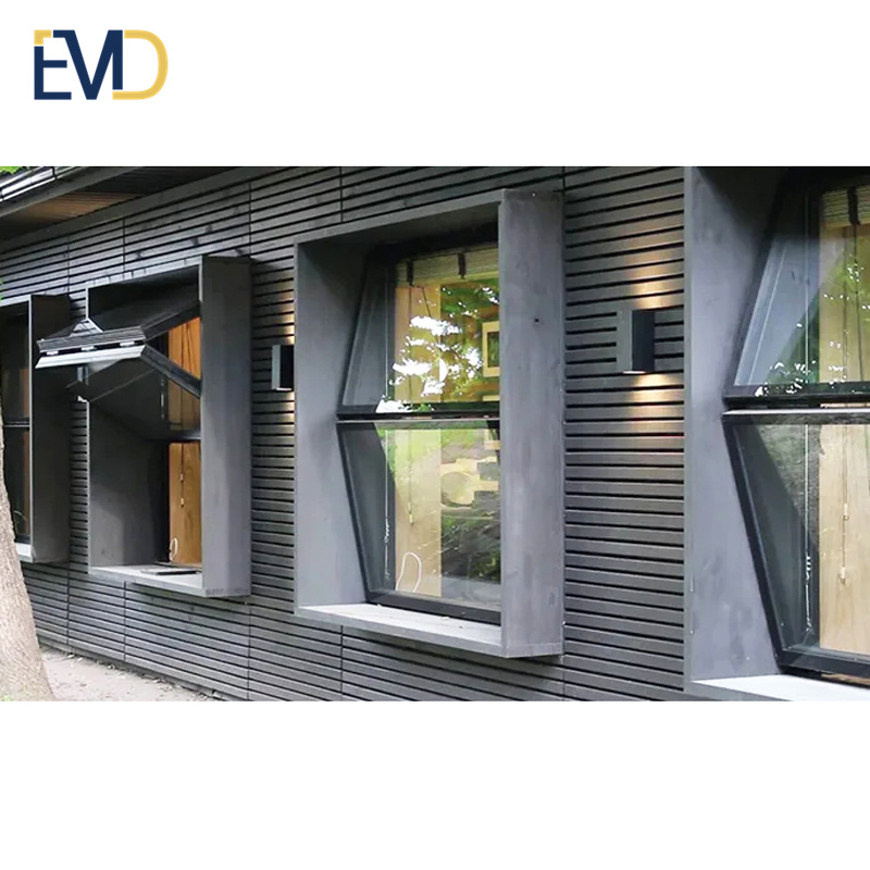 Factory custom made villa aluminium double glass vertical folding sliding window