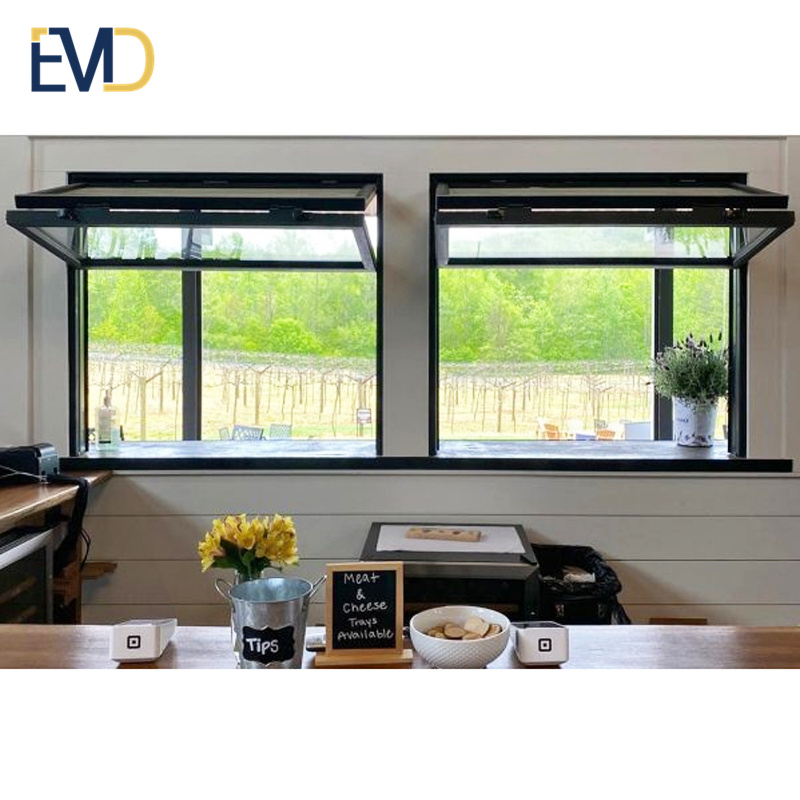 Popular style high quality villa customized vertical bi folding glass window