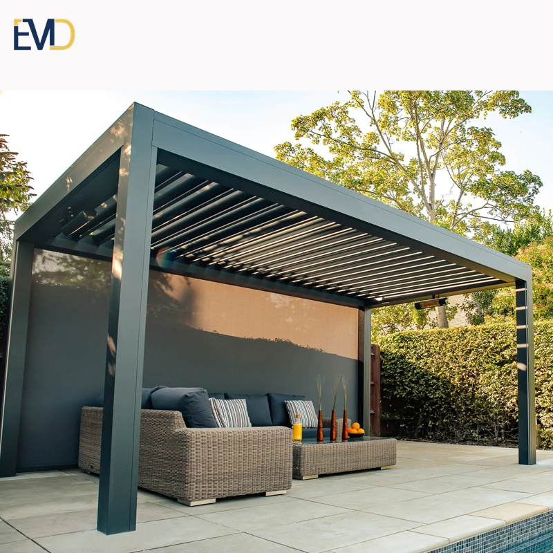 Customized high quality outdoor aluminium waterproof grape trellis pavilion