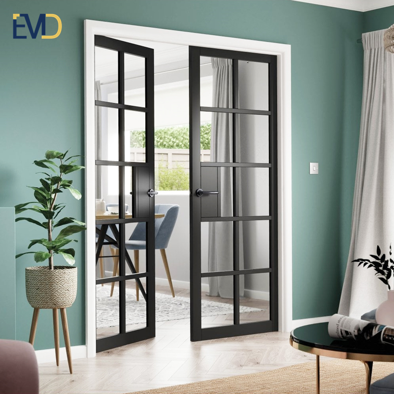 New design modern style custom made villa exterior patio aluminium alloy casement glass door