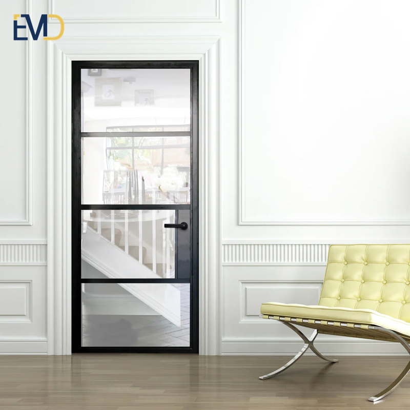Factory customized modern style villa double glass aluminium modern casement door
