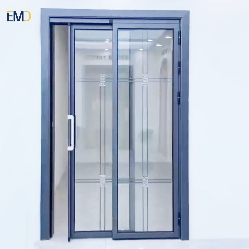 Customized modern design aluminum glass PT/PD sliding door folding integrated doors 