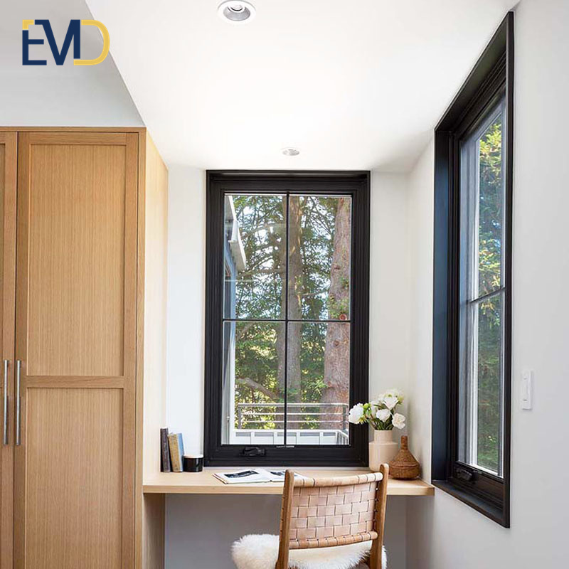 Energy-saving hand crank windows with double glass American style casement windows